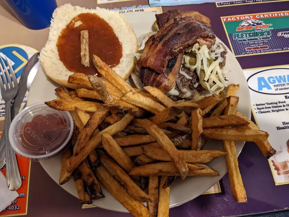 Spicy Jalapeno Burger with Fries